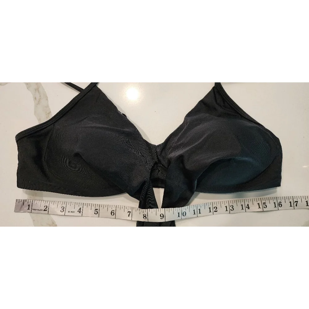 Sexy Black Wrap Around Tie Bikini Top Women's L